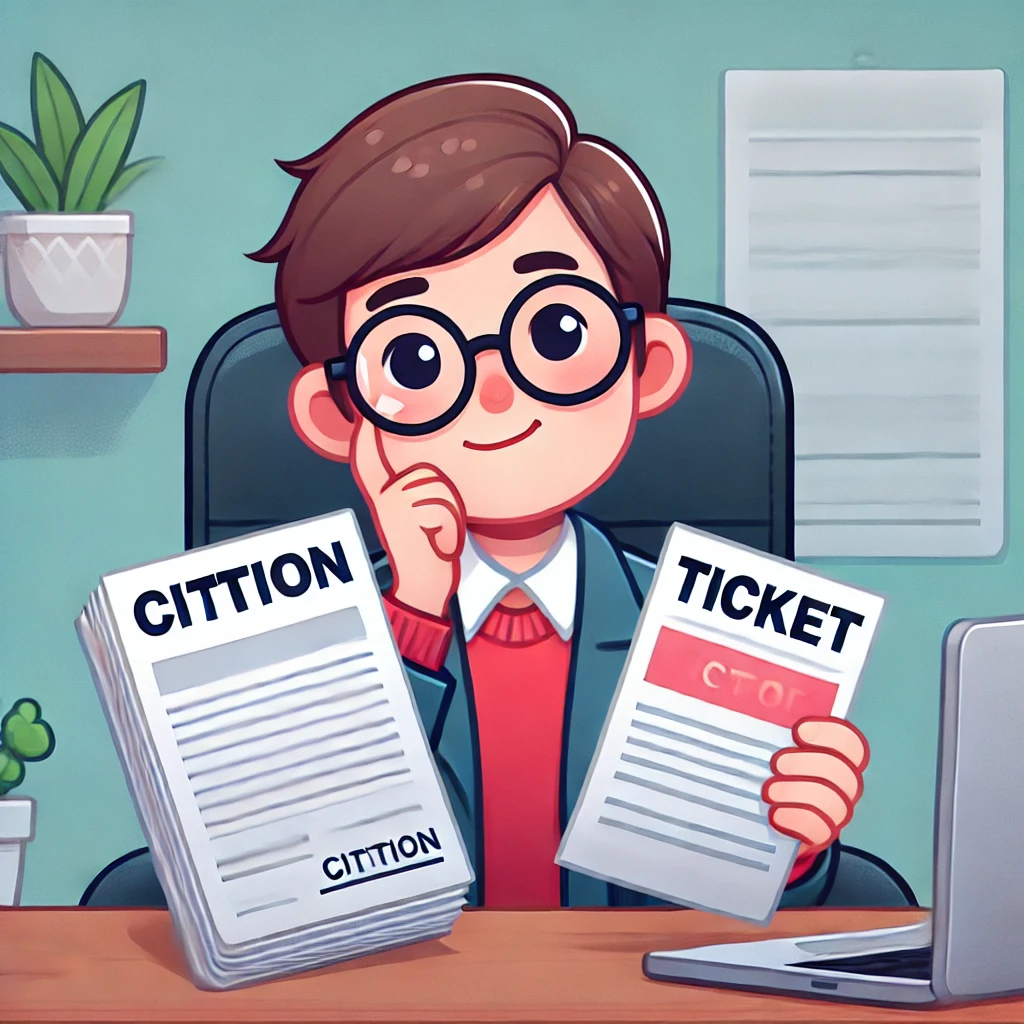 Ticket vs Citation: What''s the key difference?